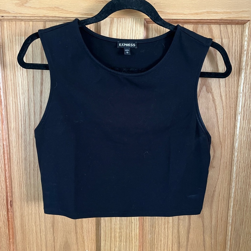 Express Women's Sleek Black Tank Top
